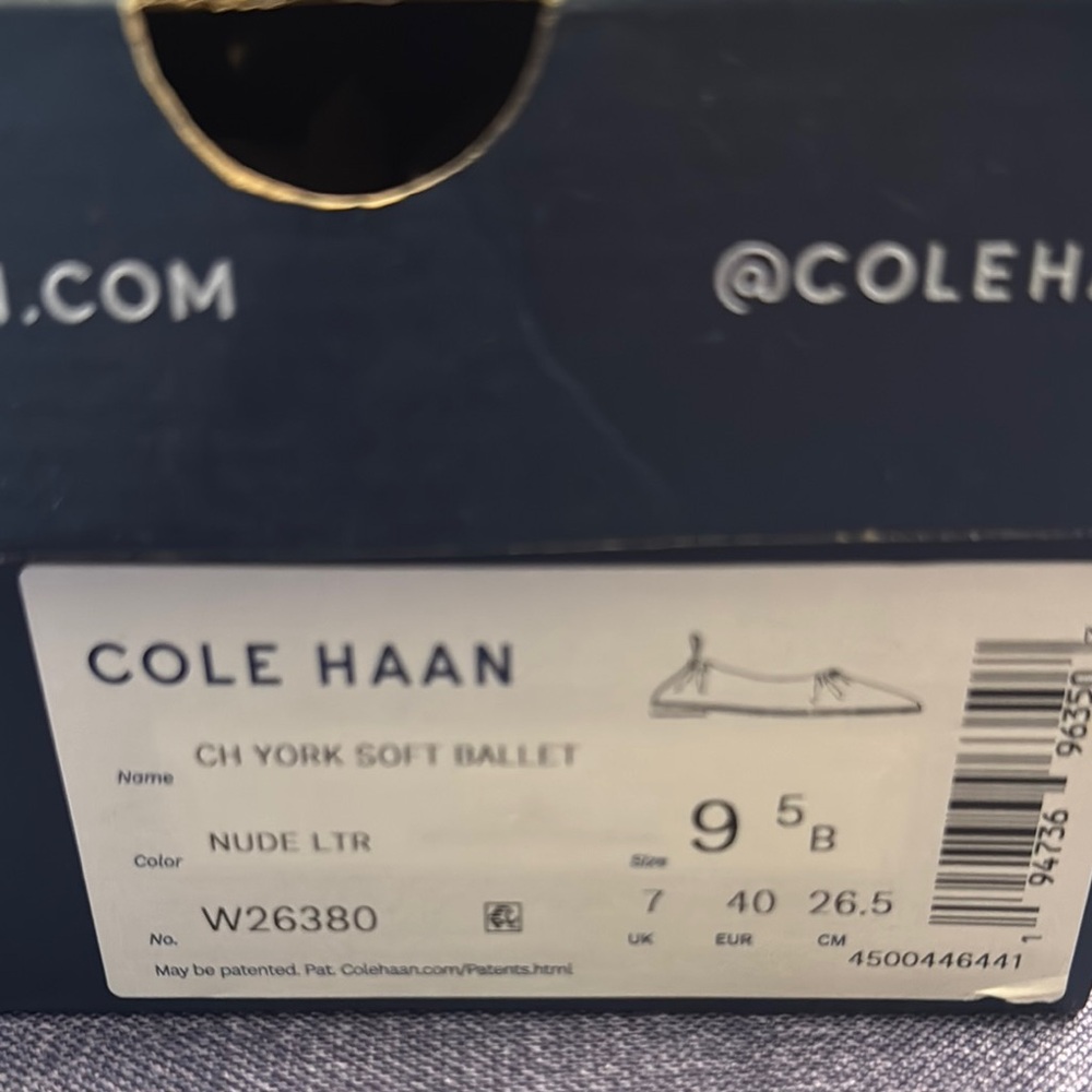 Cole Haan Nude Ballet Flats 9.5